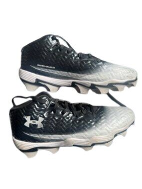 Under Armour Highlight High Top Cleats Black White Men’s Size 7